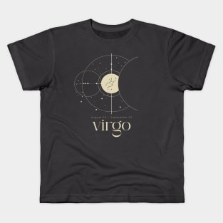 Aesthetic Virgo Zodiac Sign Minimalist Kids T-Shirt